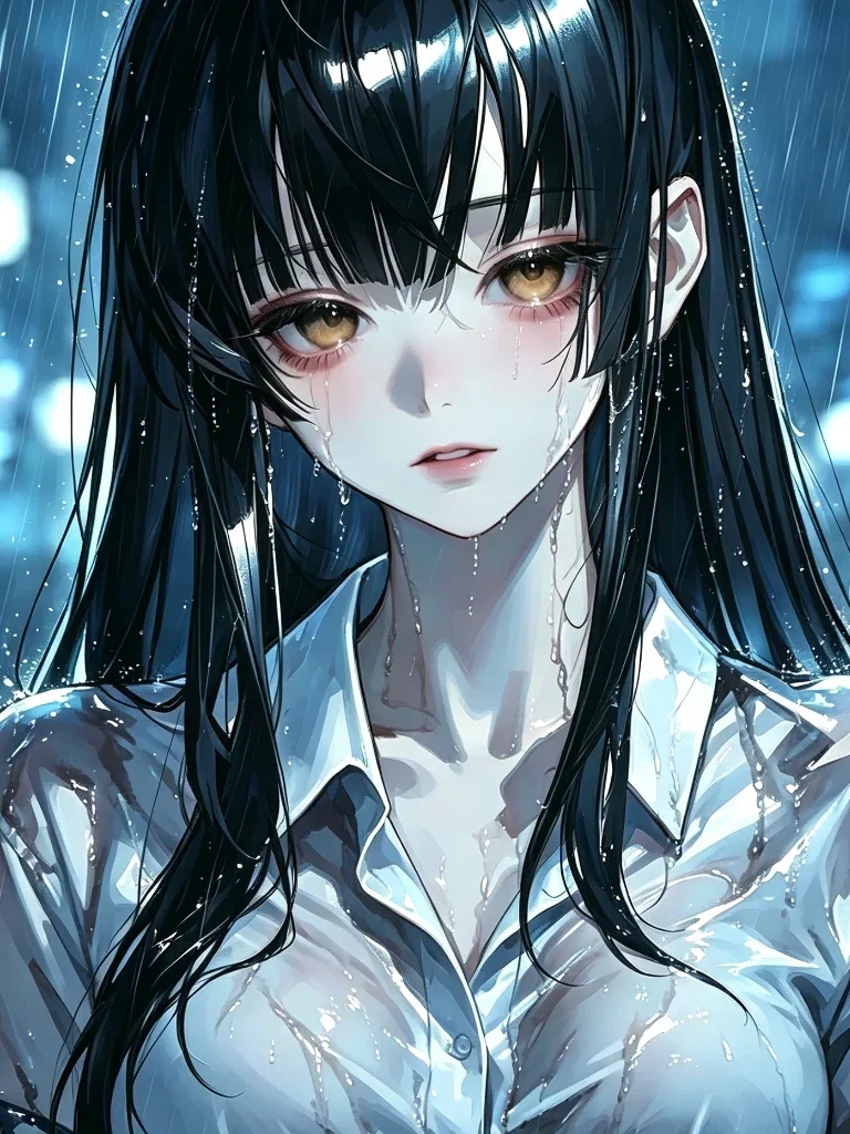 Late night rainy girl