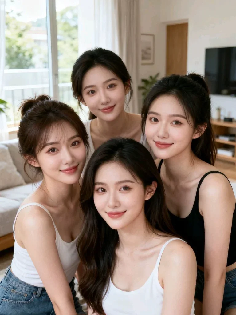 Beautiful girls sharing a house (four people)